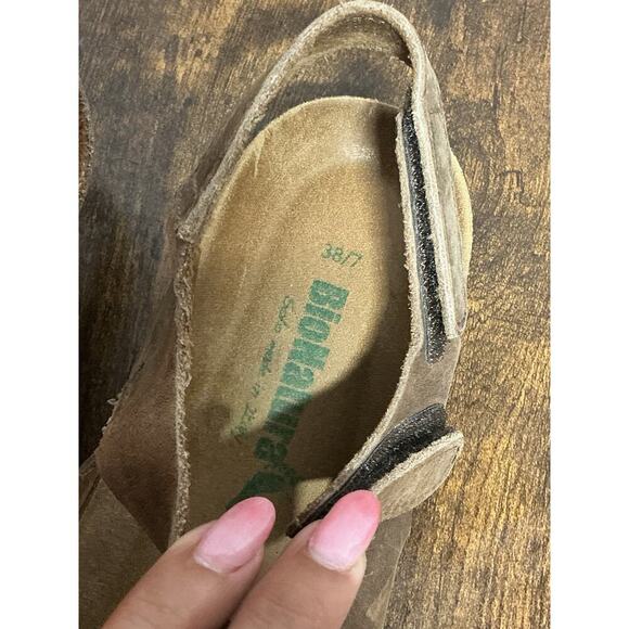 BioNatura SOLO Leather Mary Jane Closed Toe Sandals Size 7/38 Cork Brown - Picture 8 of 14